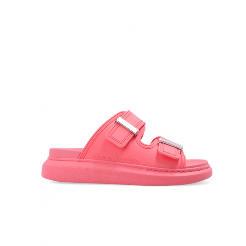 Alexander McQueen Vibrant Pink Slides true size for small feet 🦶